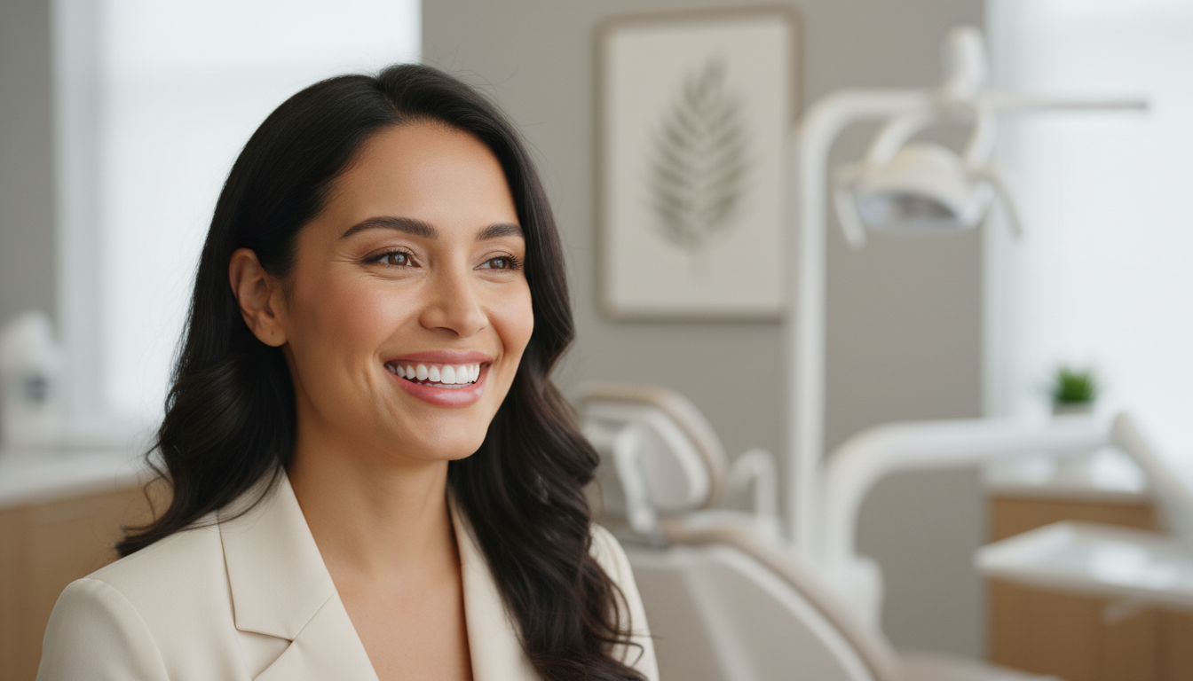 Happy patient with beautiful smile